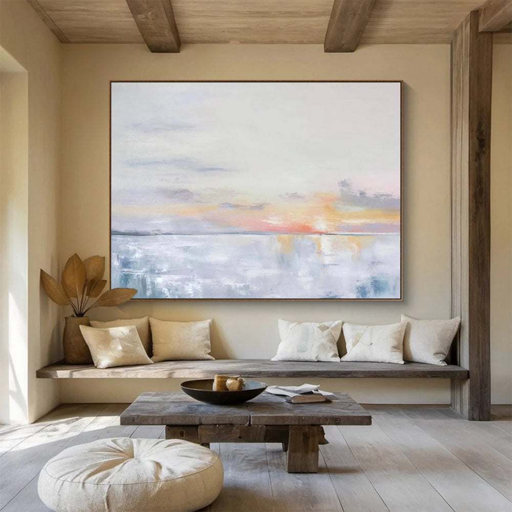 sunset sea abstract canvas design 6
